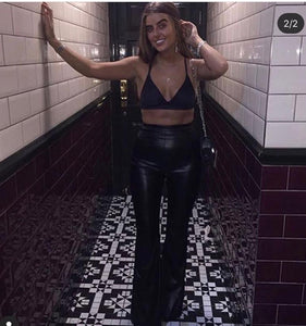 PU Leather Flares